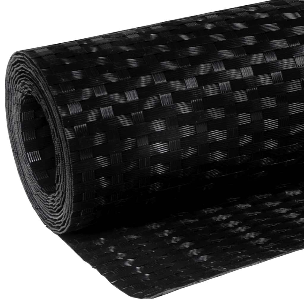 Balcony Screen Black 500x100 cm Poly Rattan
