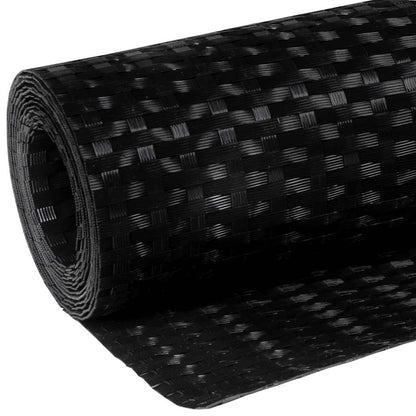 Balcony Screen Black 500x100 cm Poly Rattan