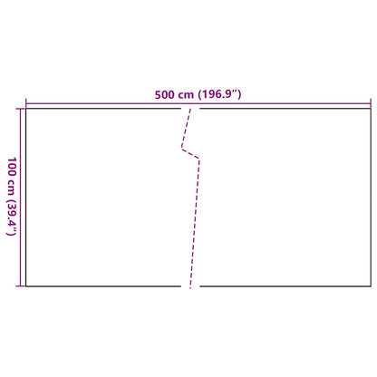 Balcony Screen Black 500x100 cm Poly Rattan
