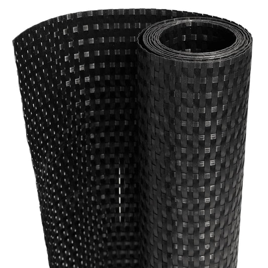 Balcony Screen Black 600x80 cm Poly Rattan