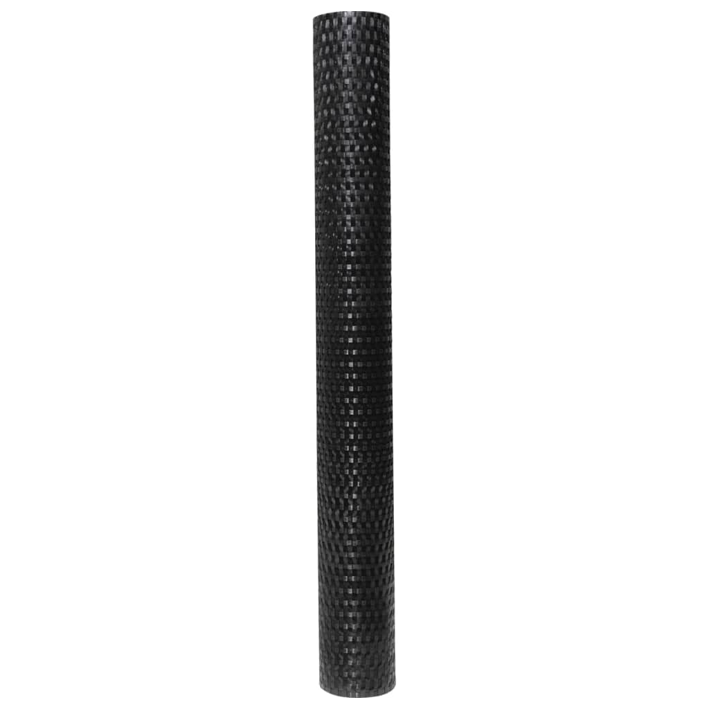 Balcony Screen Black 600x80 cm Poly Rattan
