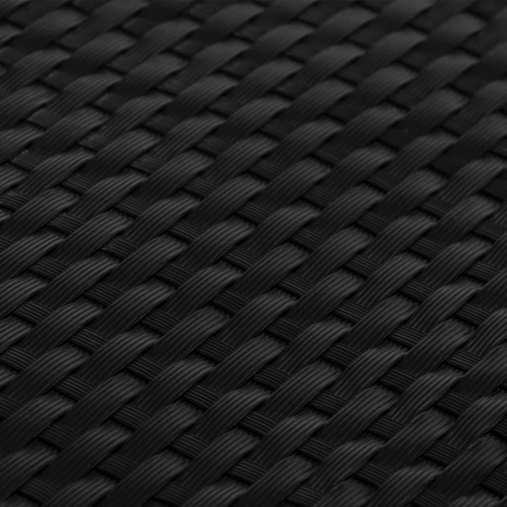 Balcony Screen Black 600x80 cm Poly Rattan