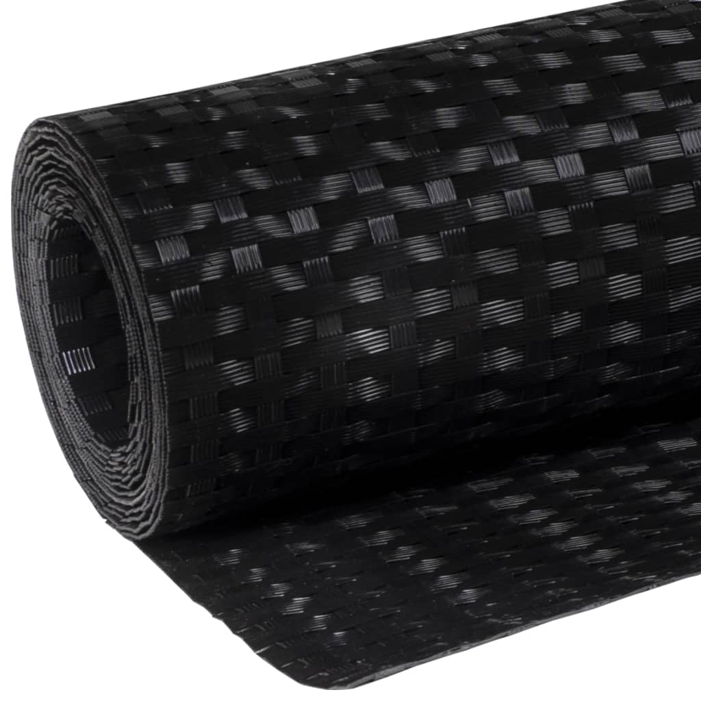 Balcony Screen Black 600x80 cm Poly Rattan