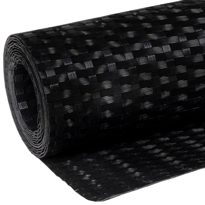 Balcony Screen Black 600x80 cm Poly Rattan