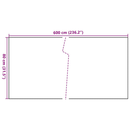 Balcony Screen Black 600x80 cm Poly Rattan