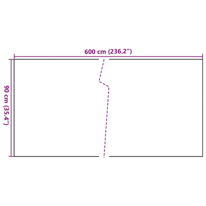 Balcony Screen Black 600x90 cm Poly Rattan