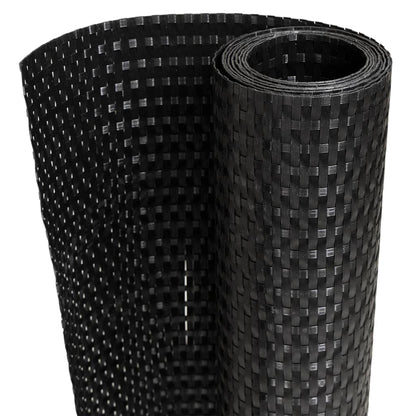 Balcony Screen Black 600x100 cm Poly Rattan