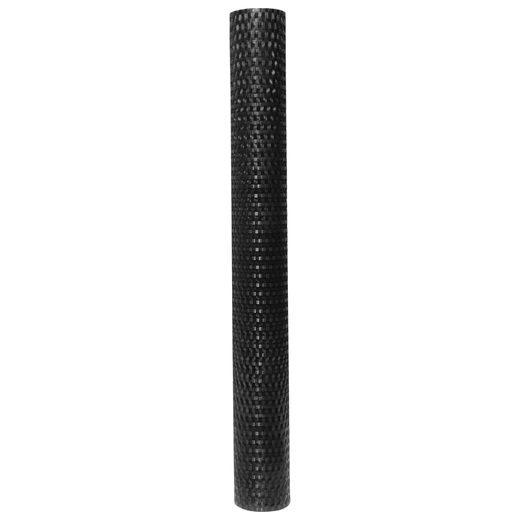 Balcony Screen Black 600x100 cm Poly Rattan