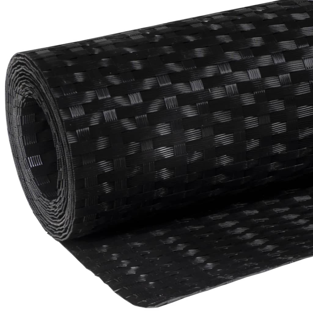 Balcony Screen Black 600x100 cm Poly Rattan