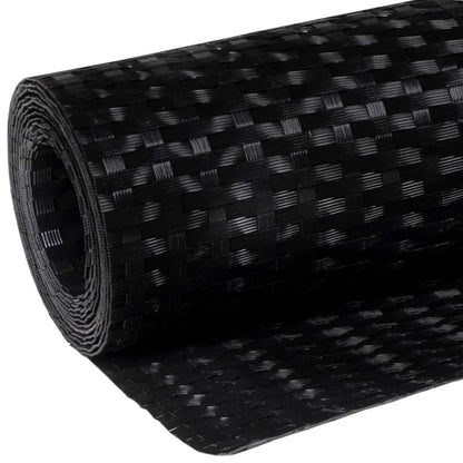 Balcony Screen Black 600x100 cm Poly Rattan