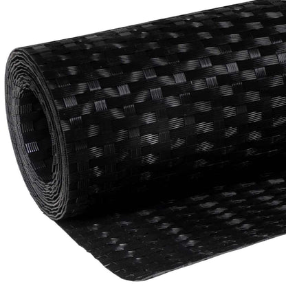 Balcony Screen Black 1000x100 cm Poly Rattan