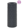 Balcony Screens 5 pcs Anthracite 255x19 cm Poly Rattan