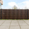 Balcony Screens 5 pcs Brown and Black 255x19 cm Poly Rattan