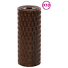 Balcony Screens 10 pcs Brown and Black 255x19 cm Poly Rattan