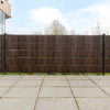 Balcony Screens 10 pcs Brown and Black 255x19 cm Poly Rattan