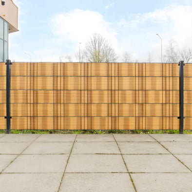 Balcony Screens 5 pcs Light Brown 255x19 cm Poly Rattan