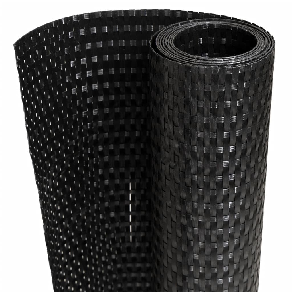 Balcony Screens 5 pcs Black 255x19 cm Poly Rattan