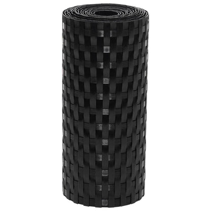 Balcony Screens 5 pcs Black 255x19 cm Poly Rattan