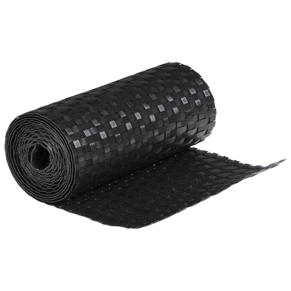 Balcony Screens 5 pcs Black 255x19 cm Poly Rattan
