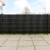 Balcony Screens 5 pcs Black 255x19 cm Poly Rattan