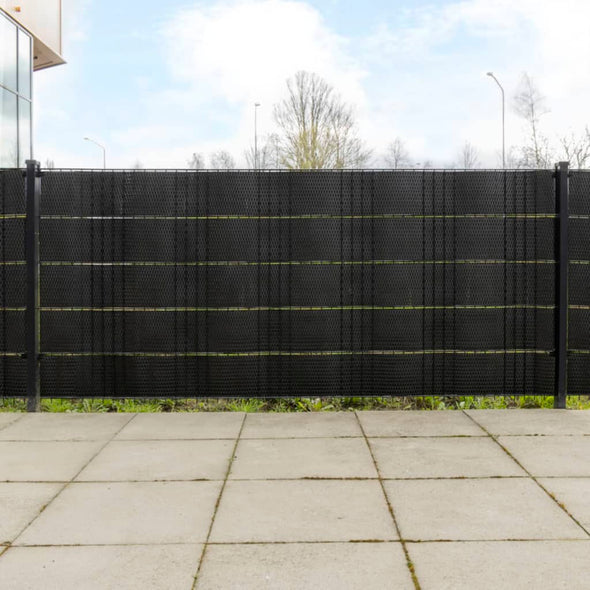 Balcony Screens 5 pcs Black 255x19 cm Poly Rattan