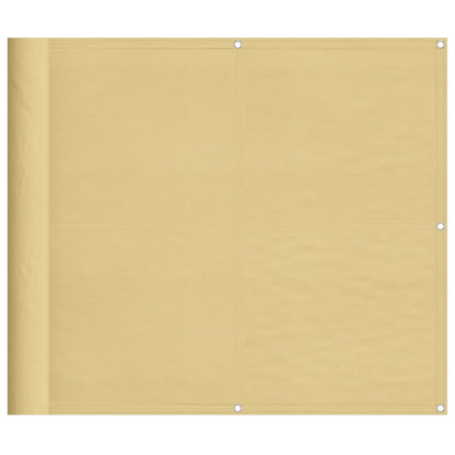 Balcony Screen Sand 90x500 cm 100% Polyester Oxford