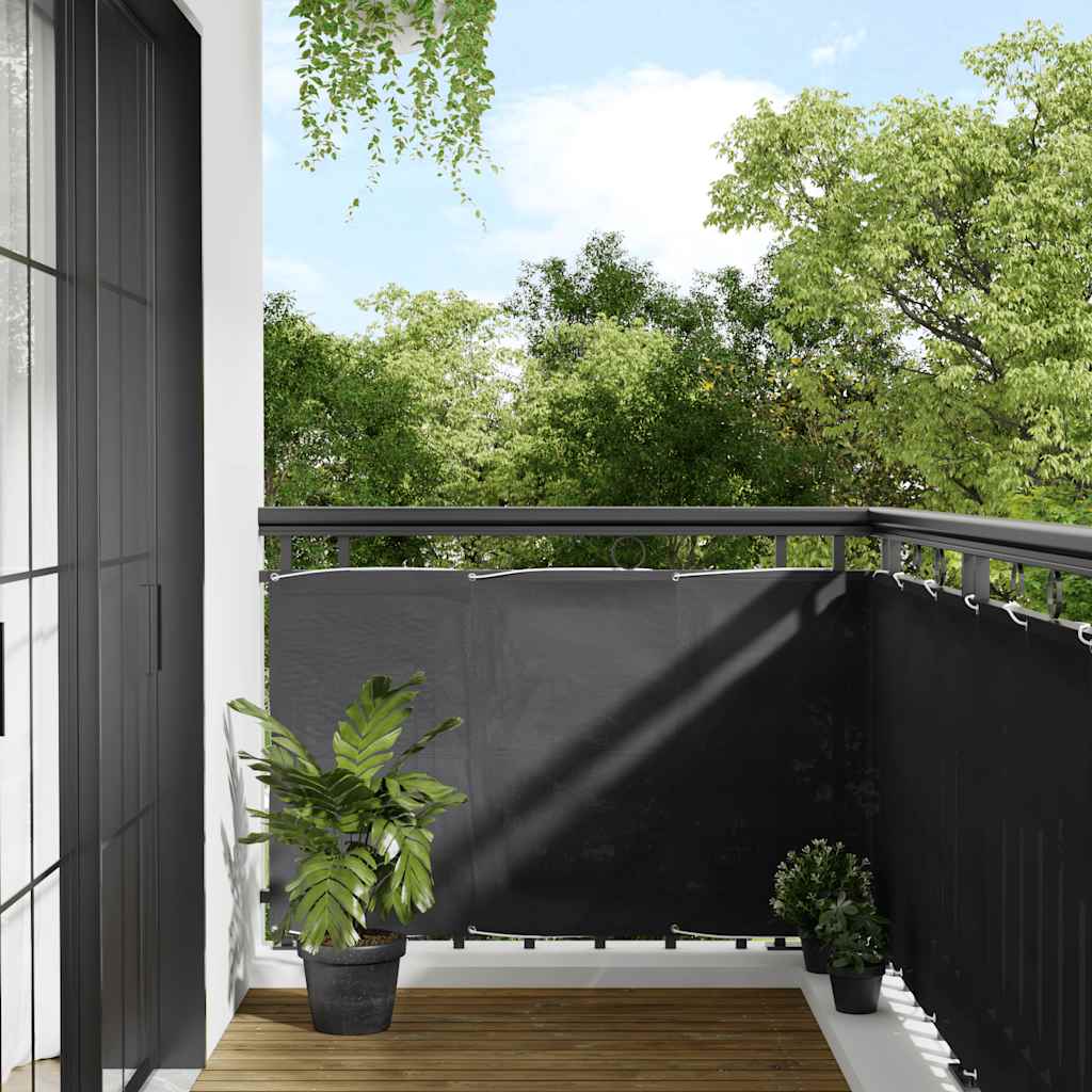 Balcony Screen Anthracite 90x700 cm 100% Polyester Oxford
