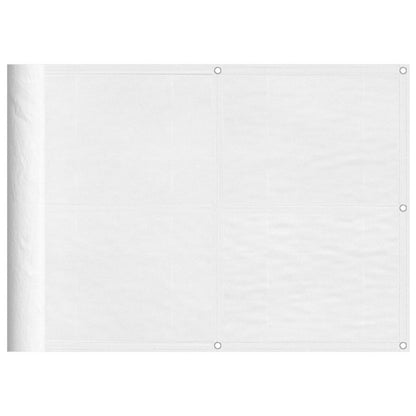 Balcony Screen White 75x800 cm 100% Polyester Oxford