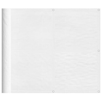 Balcony Screen White 90x800 cm 100% Polyester Oxford