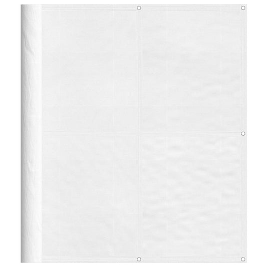 Balcony Screen White 120x800 cm 100% Polyester Oxford