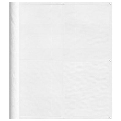 Balcony Screen White 120x1000 cm 100% Polyester Oxford