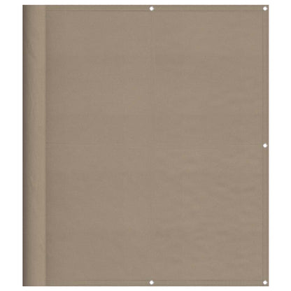 Balcony Screen Taupe 120x700 cm 100% Polyester Oxford