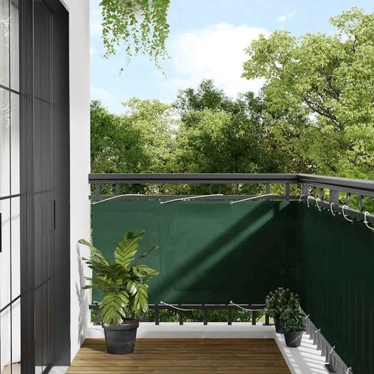 Balcony Screen Dark Green 75x700 cm 100% Polyester Oxford