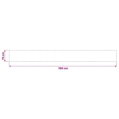 Balcony Screen Blue 75x700 cm 100% Polyester Oxford