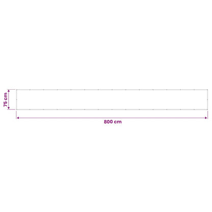 Balcony Screen Blue 75x800 cm 100% Polyester Oxford