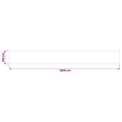 Balcony Screen Blue 120x1000 cm 100% Polyester Oxford