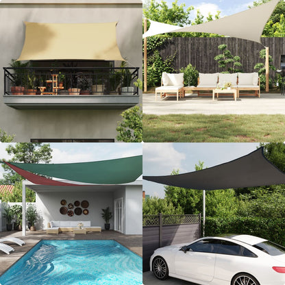 Sun Shade Sail Light Grey 3.6x3.6 m 100% Polyester Oxford