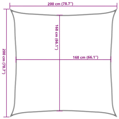 Sun Shade Sail Sand 2x2 m 100% Polyester Oxford