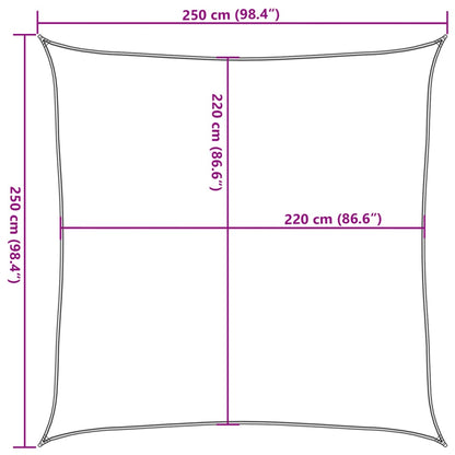 Sun Shade Sail Sand 2.5x2.5 m 100% Polyester Oxford