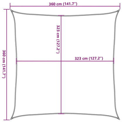 Sun Shade Sail Sand 3.6x3.6 m 100% Polyester Oxford