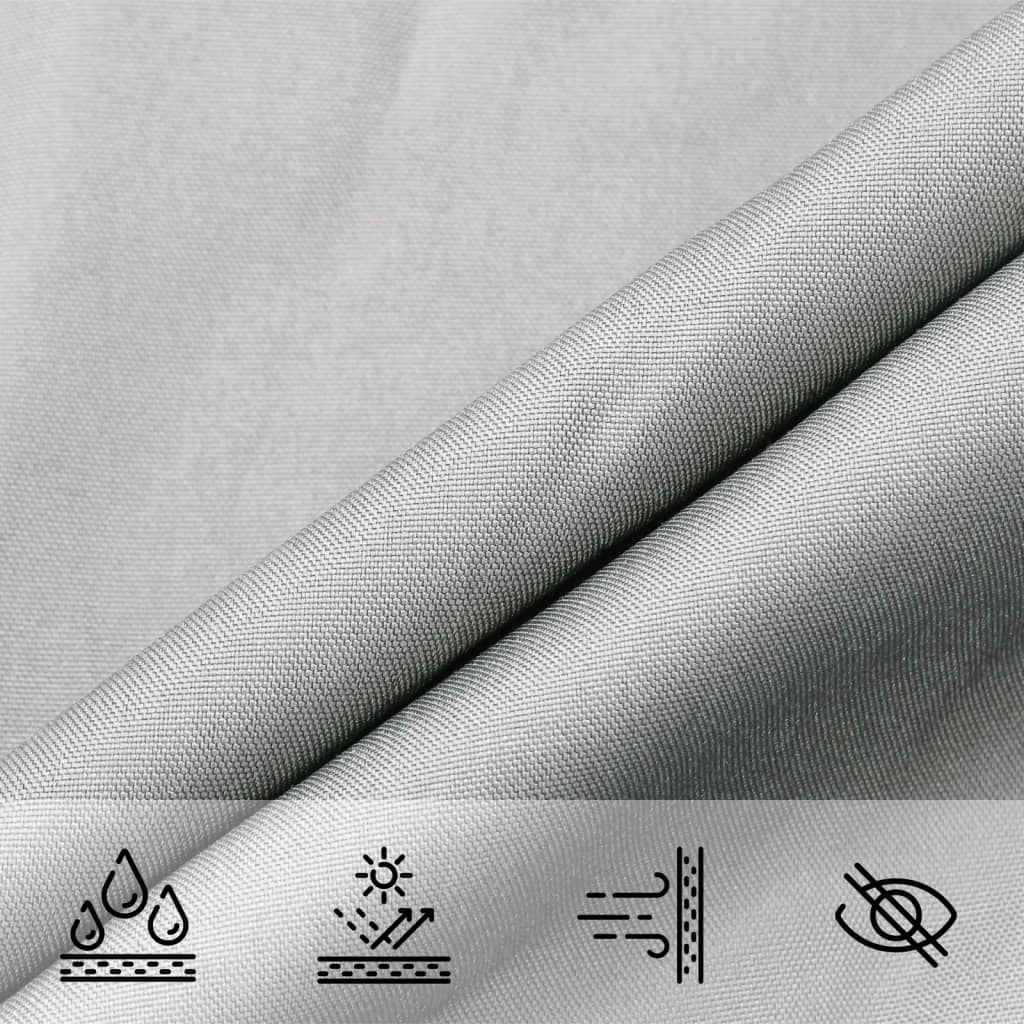 Sun Shade Sail Light Grey 2.5x2 m 100% Polyester Oxford