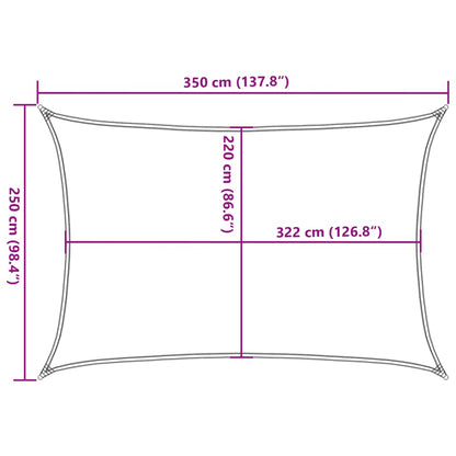 Sun Shade Sail Sand 3.5x2.5 m 100% Polyester Oxford