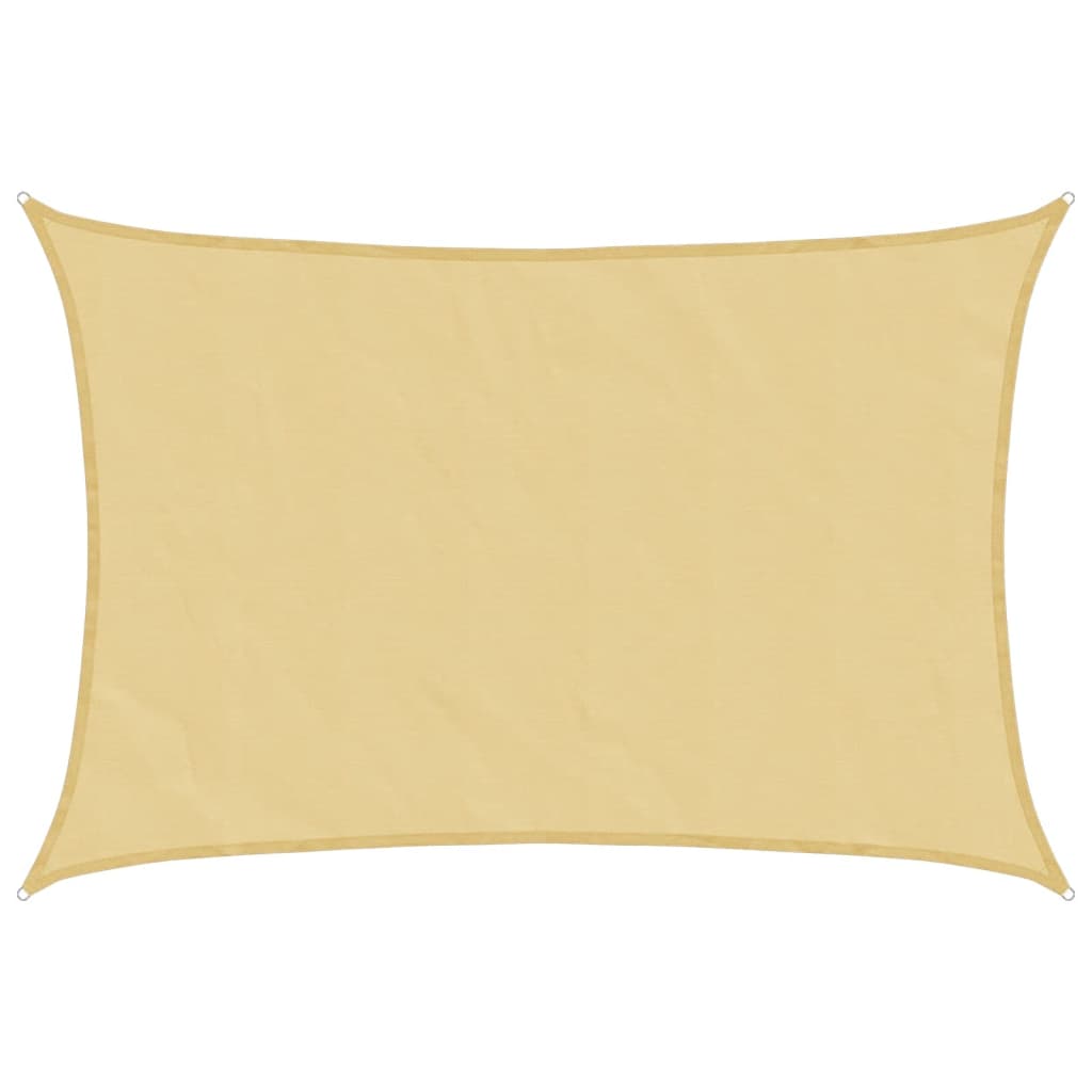 Sun Shade Sail Sand 6x5 m 100% Polyester Oxford