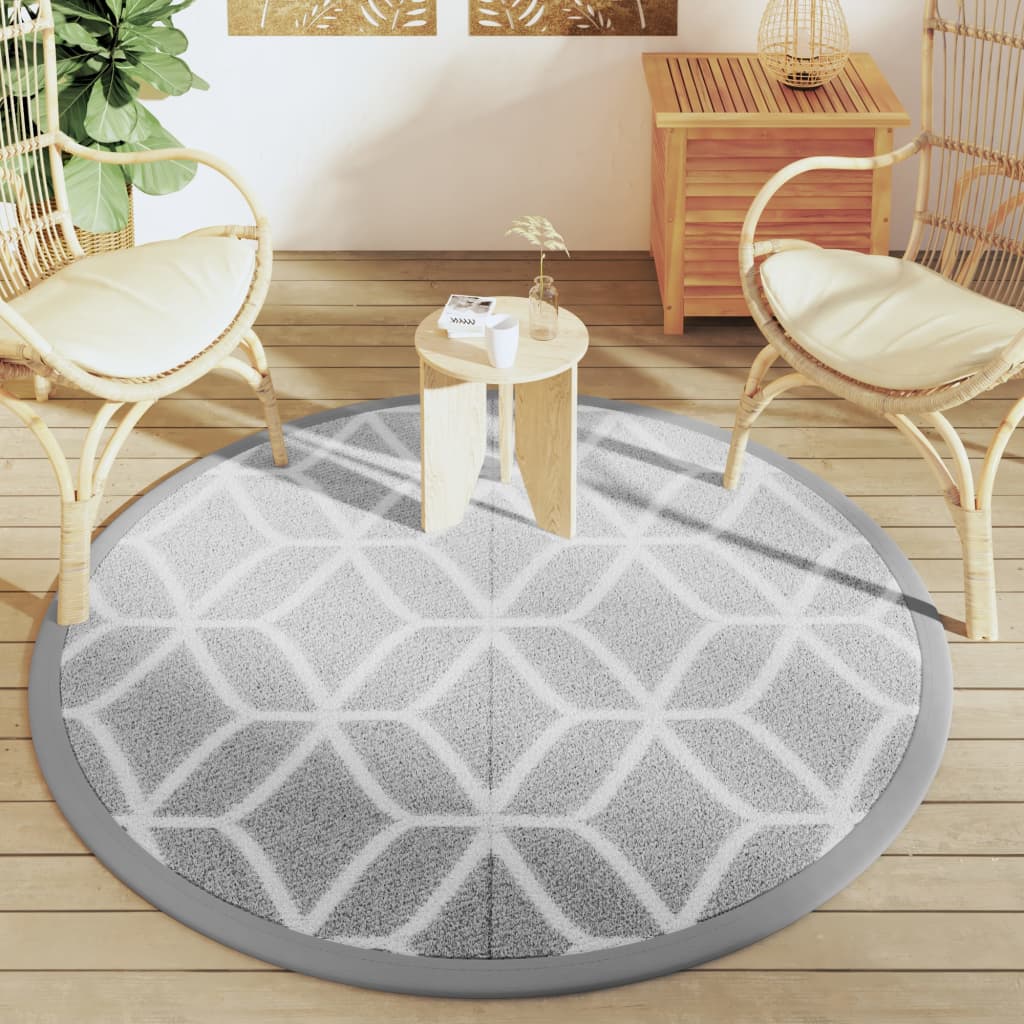 Outdoor Carpet ARAKIL Grey Ø160 cm PP