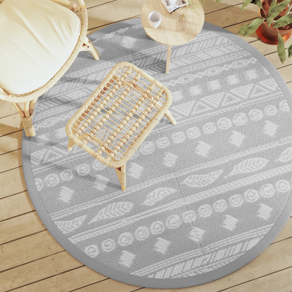 Outdoor Carpet ARAKIL Grey Ø160 cm PP