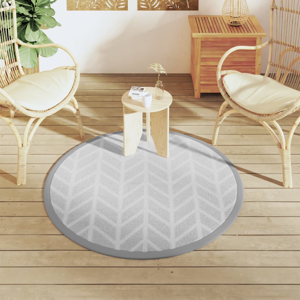 Outdoor Carpet ARAKIL Grey Ø120 cm PP
