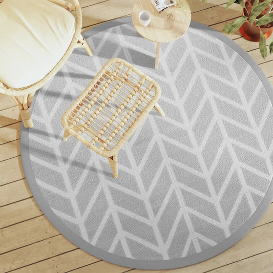 Outdoor Carpet ARAKIL Grey Ø160 cm PP