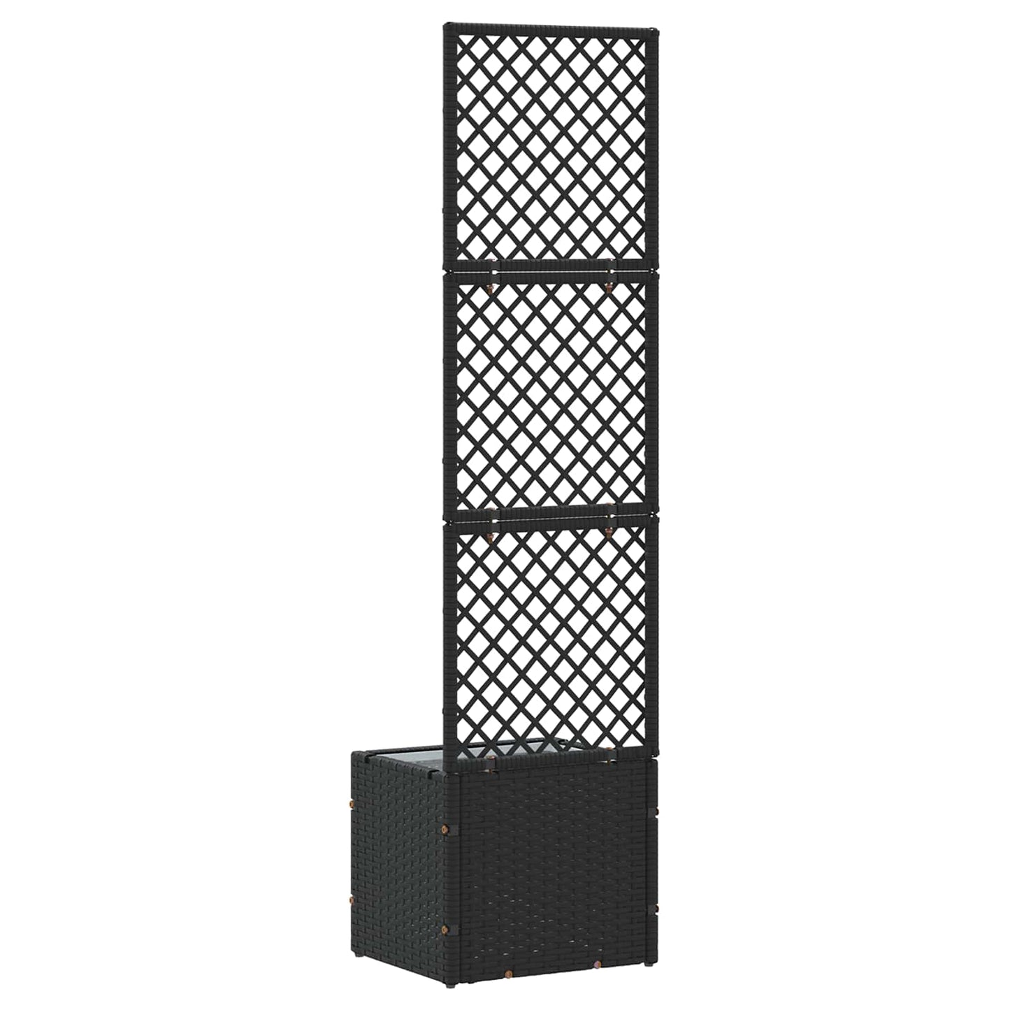 Garden Trellis Planter Black 35 x 30 x 135 cm Metal