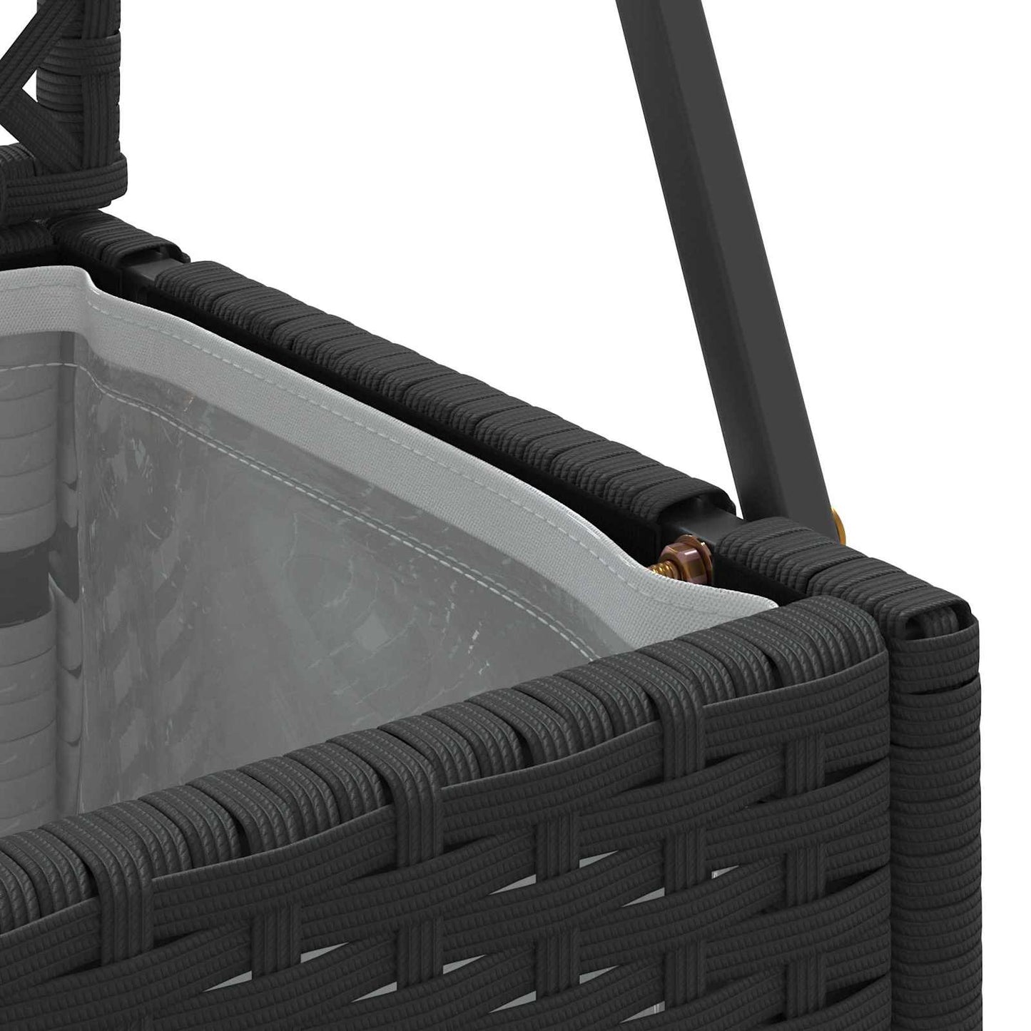 Garden Trellis Planter Black 70 x 30 x 135 cm Metal