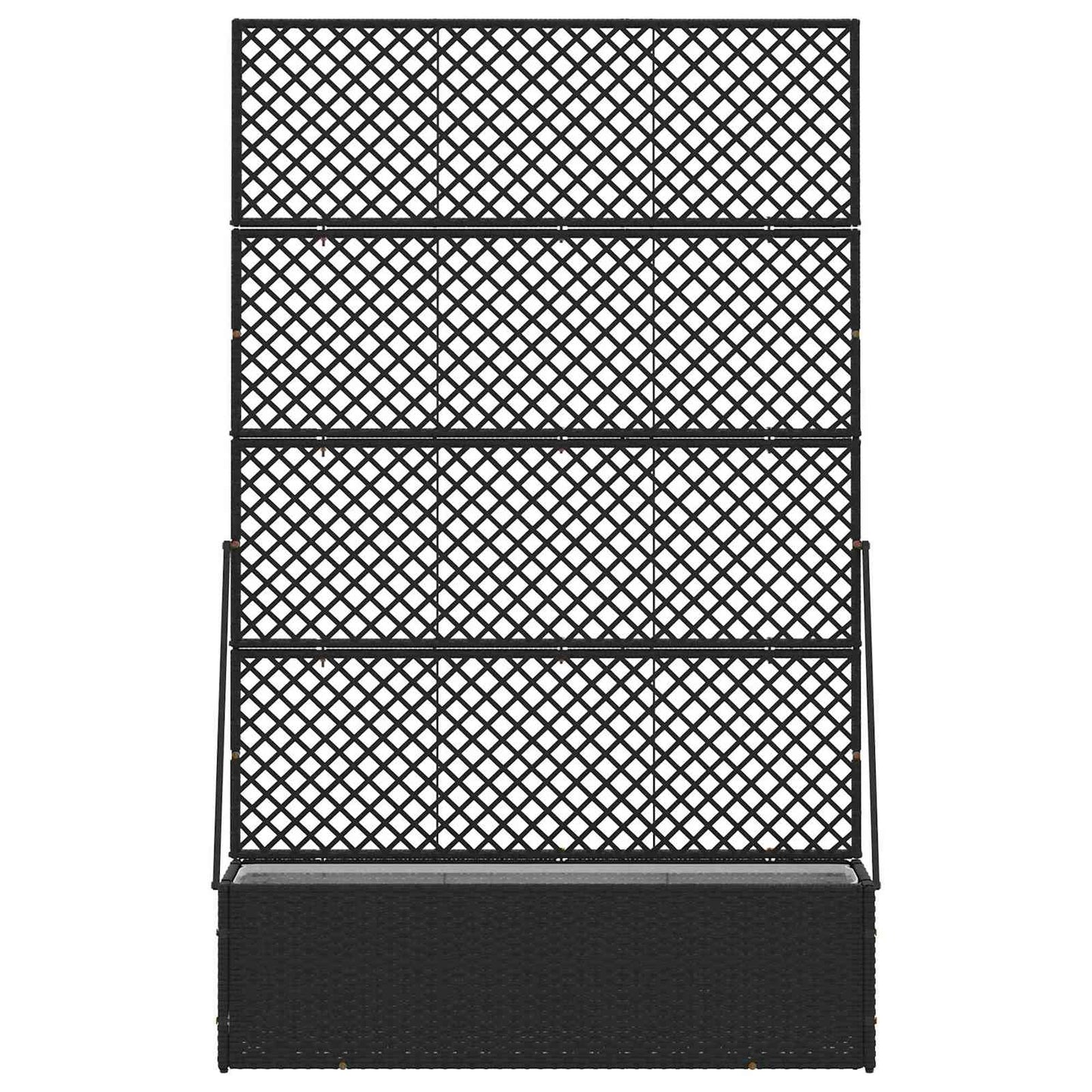 Garden Trellis Planter Black 105 x 30 x 170 cm Metal